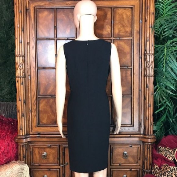 Anne Klein Paris Stroll Croc Embossed Faux Leather Dress - Picture 2 of 14